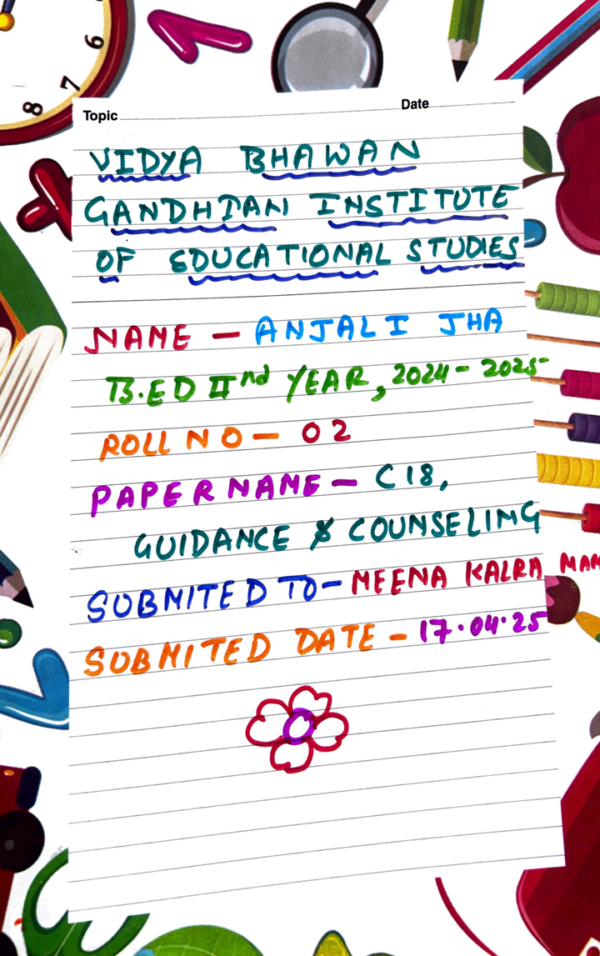 guidance and counseling sessional work pdf in english