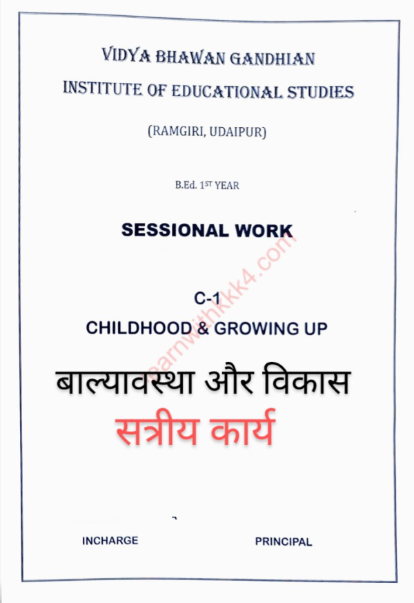 childhood and growing up sessional work pdf